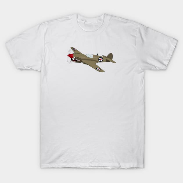 Flying Tiger (Small Design) T-Shirt by Aeriskate